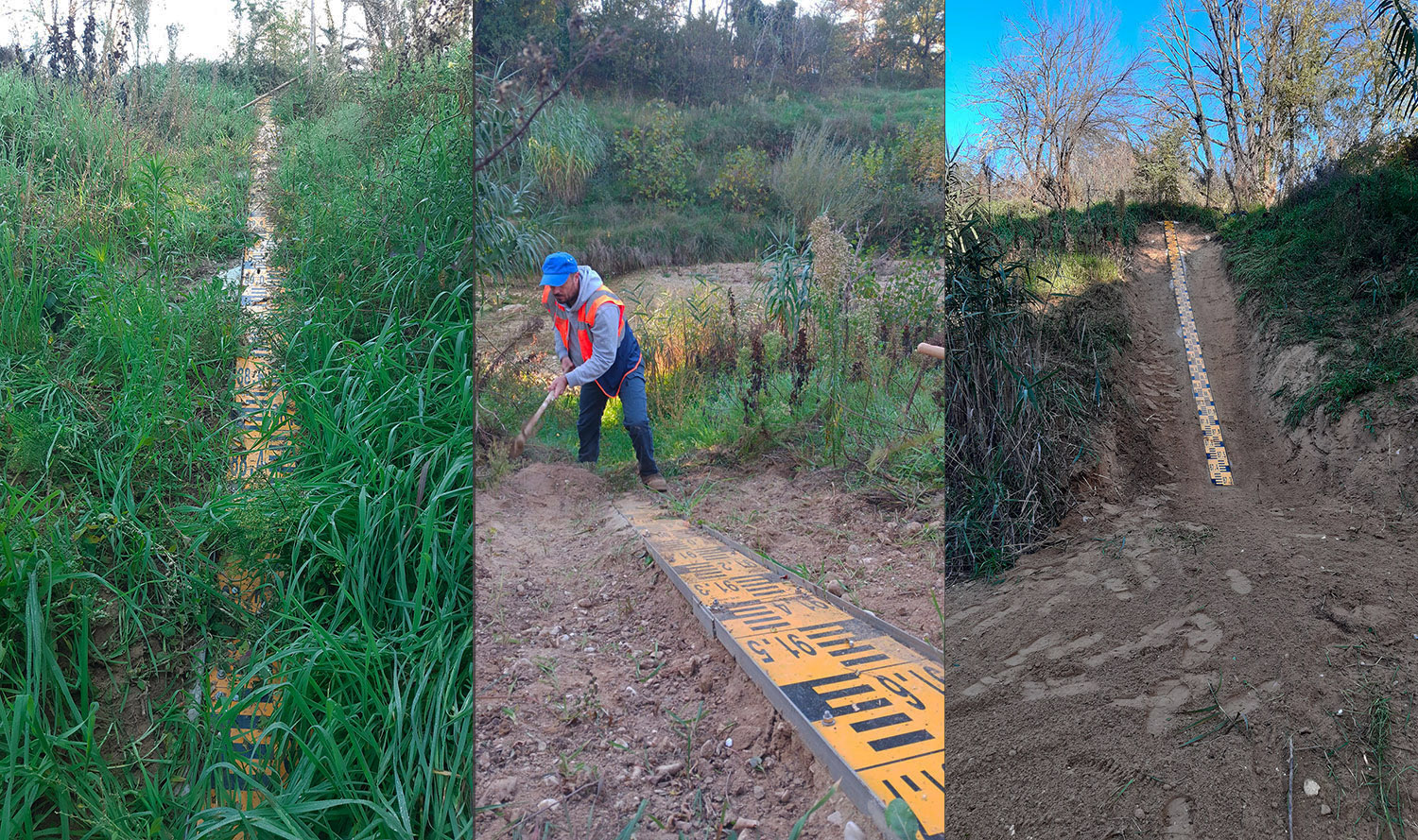 Vérification des échelles limnimétriques.